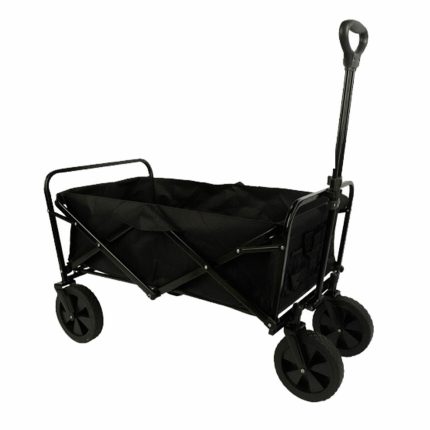 Marbueno Folding Multi-Purpose Trolley Steel 150 KG Black Garden Beach Camping 86X50X59 cm