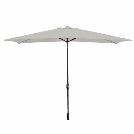 Marbueno Parasol Acero 8 Varillas 200x300 cm Poliéster Blanco Jardín Terraza 10494