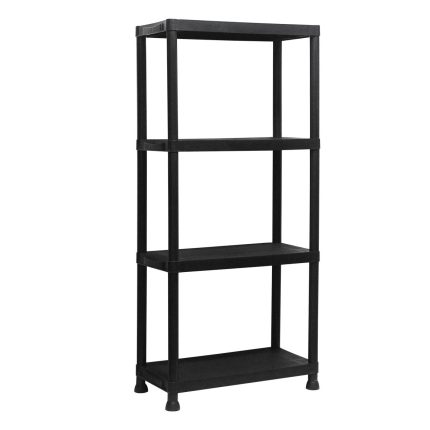 Marbueno Shelf 4 Shelves Black Plastic 61x31x131 cm Garden 10537